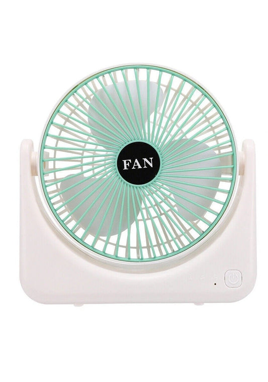 Ventilator Portabil cu 3 Trepte de Viteză și Baterie Reîncărcabilă – Design Compact și Silențios, USB, Ideal pentru Birou, Casă și Excursii
