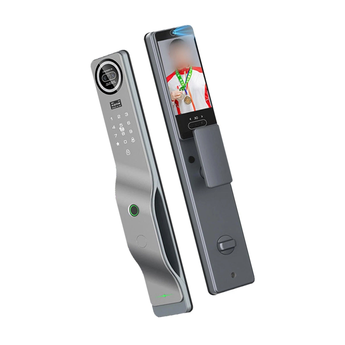 Yală Smart cu Recunoaștere Facială 3D și a Palmei, Amprentă, Cod, Card, Aplicație și Interfon Video