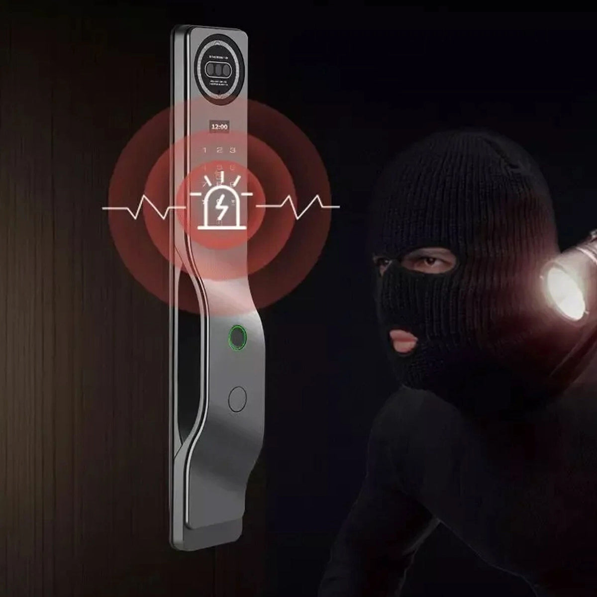 Yală Smart cu Recunoaștere Facială 3D și a Palmei, Amprentă, Cod, Card, Aplicație și Interfon Video
