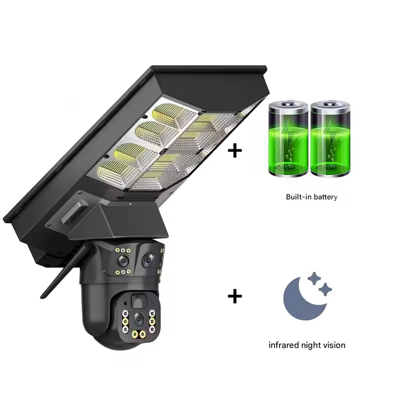 Camera Supraveghere 4G Solara Exterior | 12MP 4K Ultra HD, PTZ 360°, Zoom Optic X10, Proiector LED 600W, IP67, Card Memorie Cadou