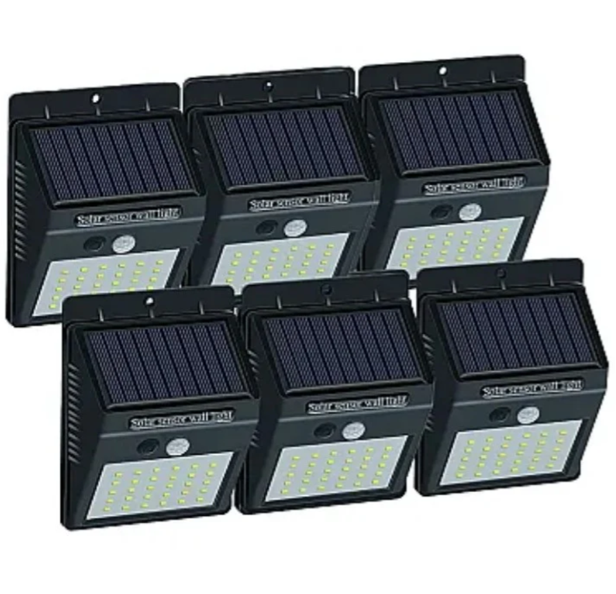 Set 6 lampi solare cu 30 led - senzor de lumina