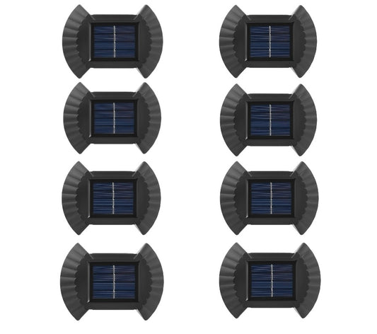 Pachet Promo: 8 lampi solare de perete cu lumina bidirectionala, 2 Led, lumina calda