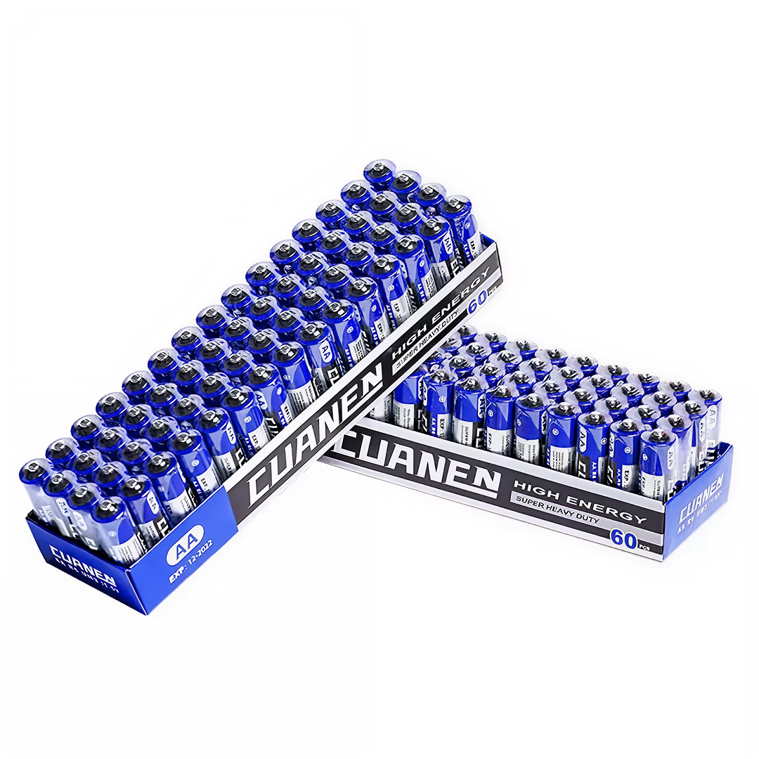 Set 60 Baterii AA R6 1.5V | Super Heavy Duty | Pentru Dispozitive Casnice Si Electronice