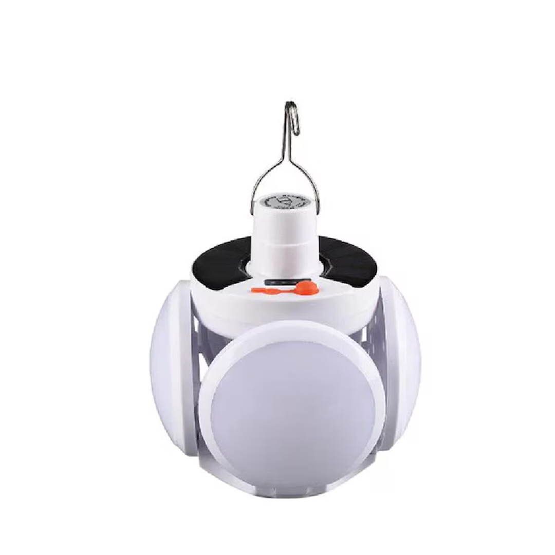 PROMO 1+1 Gratis Bec Solar Pliabil Tip Minge | 45 LED | 5 Moduri Iluminare | IP65 | Camping Exterior