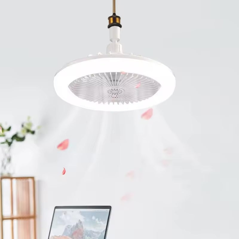 Ventilator de Tavan WERSTIL, Tip Aplica, LED E27 – 30W, 3 Trepte de Viteză, Alb