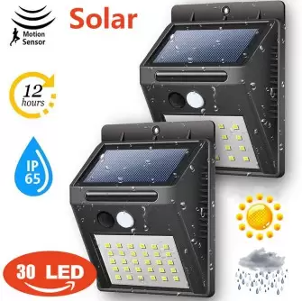 Set 6 lampi solare cu 30 led - senzor de lumina