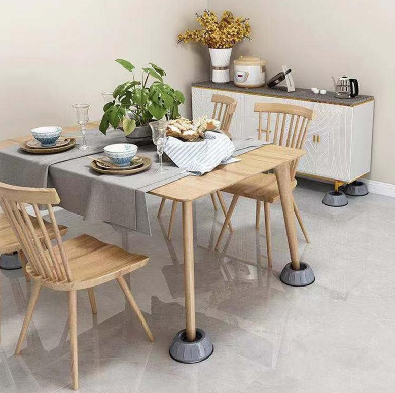 Set de 8 picioruse, anti-zgomot si antiderapante, suporti amortizare vibratii masina de spalat, amortizoare uscator de rufe, frigider, mobilier