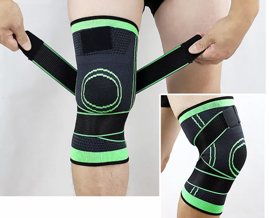 Genunchiera elastica ajustabila cu bretele elastice, bandaj pentru genunchi cu compresie, Aden