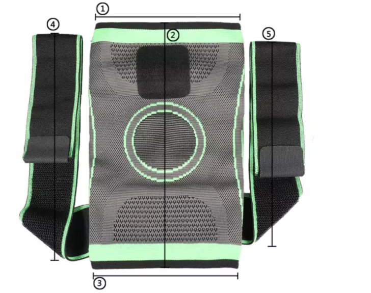 2X Genunchiera elastica ajustabila cu bretele elastice, bandaj pentru genunchi cu compresie