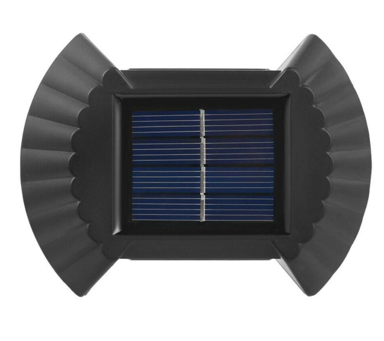 Set 12 Aplice Solare de Perete cu Lumină Caldă în Două Direcții, Rezistente la Apă