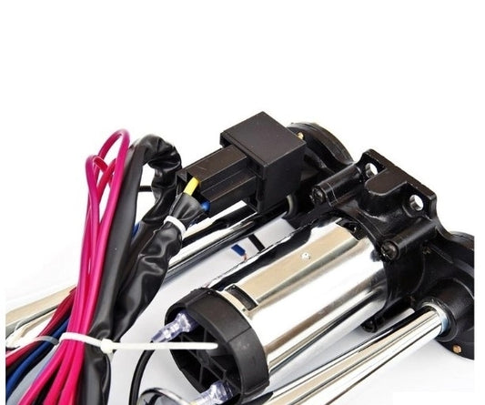 Claxon Auto Flexzon, cu 2 pipe Cromate si Compresor Integrat, Universal, Camion, TIR ,12V