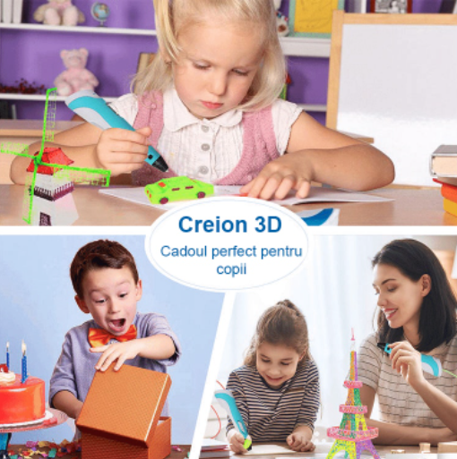 Creion inteligent de imprimare 3d afisaj digital, graffiti cu 13 filamente de rezerva