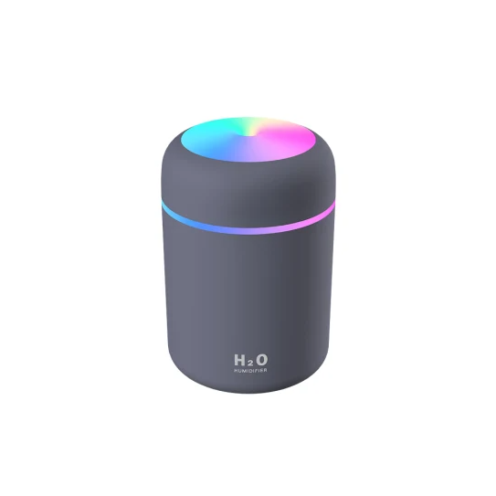 Umidificator si Difuzor Aromaterapie cu ultrasunete, capacitate 300ML, LED 7 culori