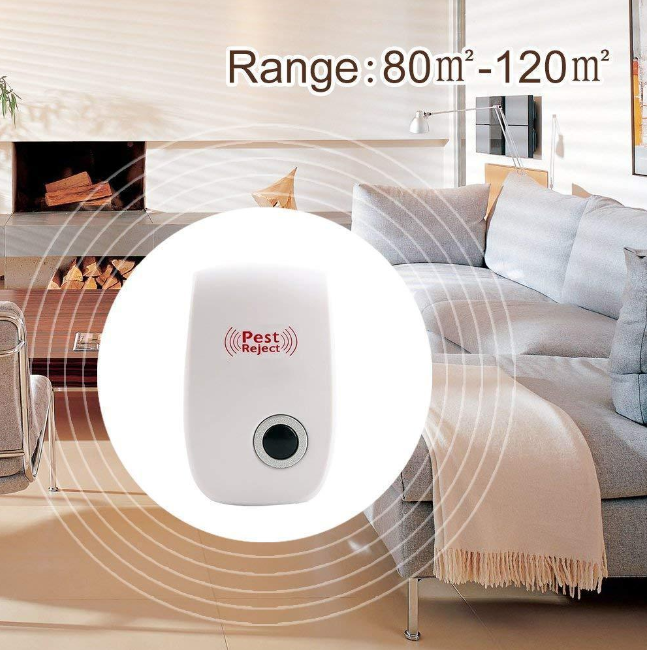 Set 3x Dispozitiv Antidaunatori Ultrasonic | Pest Reject | Fara Chimicale | Priza 220V | Protectie 80mp | Lumina Veghe