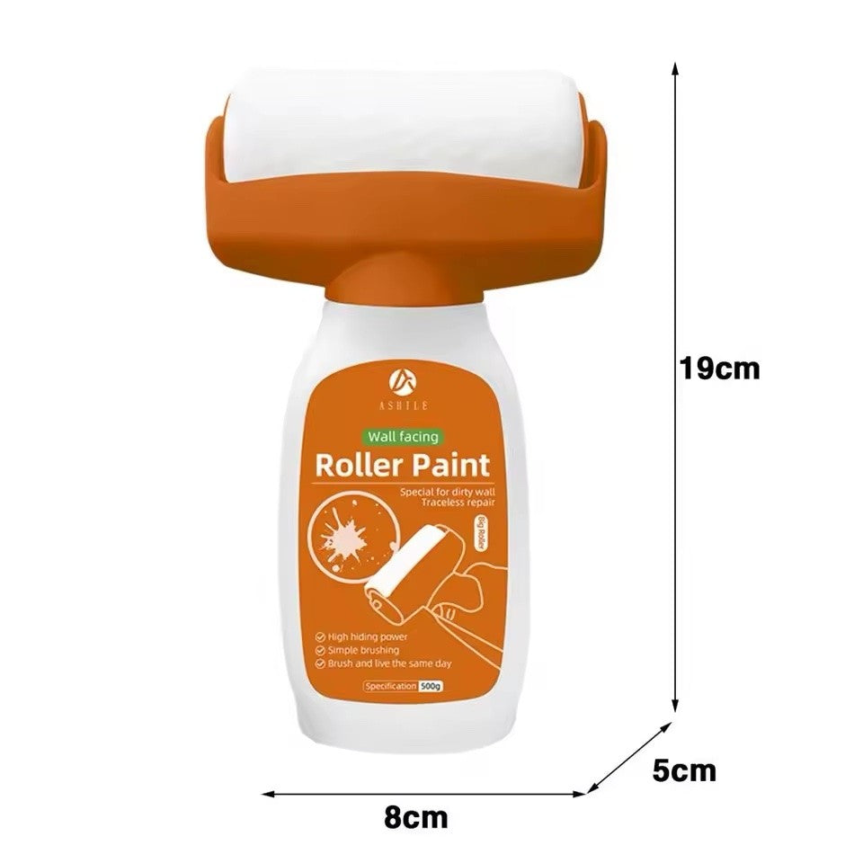 Oferta 1+1 | Trafalete Cu Rezervor Si Vopsea Lavabila Alba Inclusa | Rola Reumplabila Pentru Reparatii Rapide Pereti