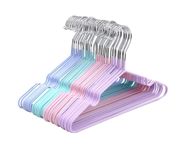 Set 100 Umerașe Metalice Subțiri cu Strat Antiderapant, 40 cm, Multicolor