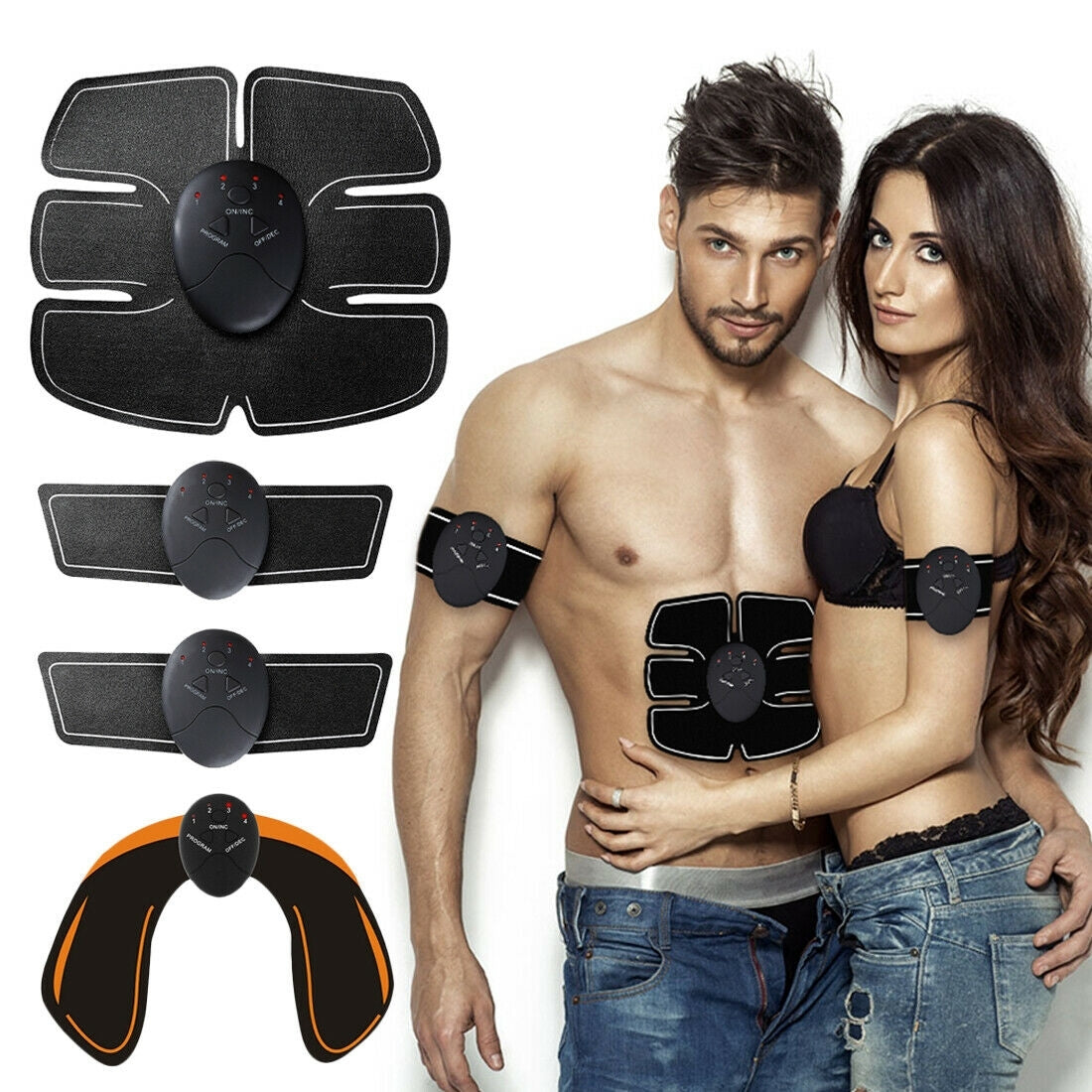Set Aparat electrostimulare muschi 5 in 1 Fesieri + Aparat pentru Abdomen Brate, Aparat cervical, Anticelulitic, Modelare, Masaj Tonifierea Muschilor WerStil