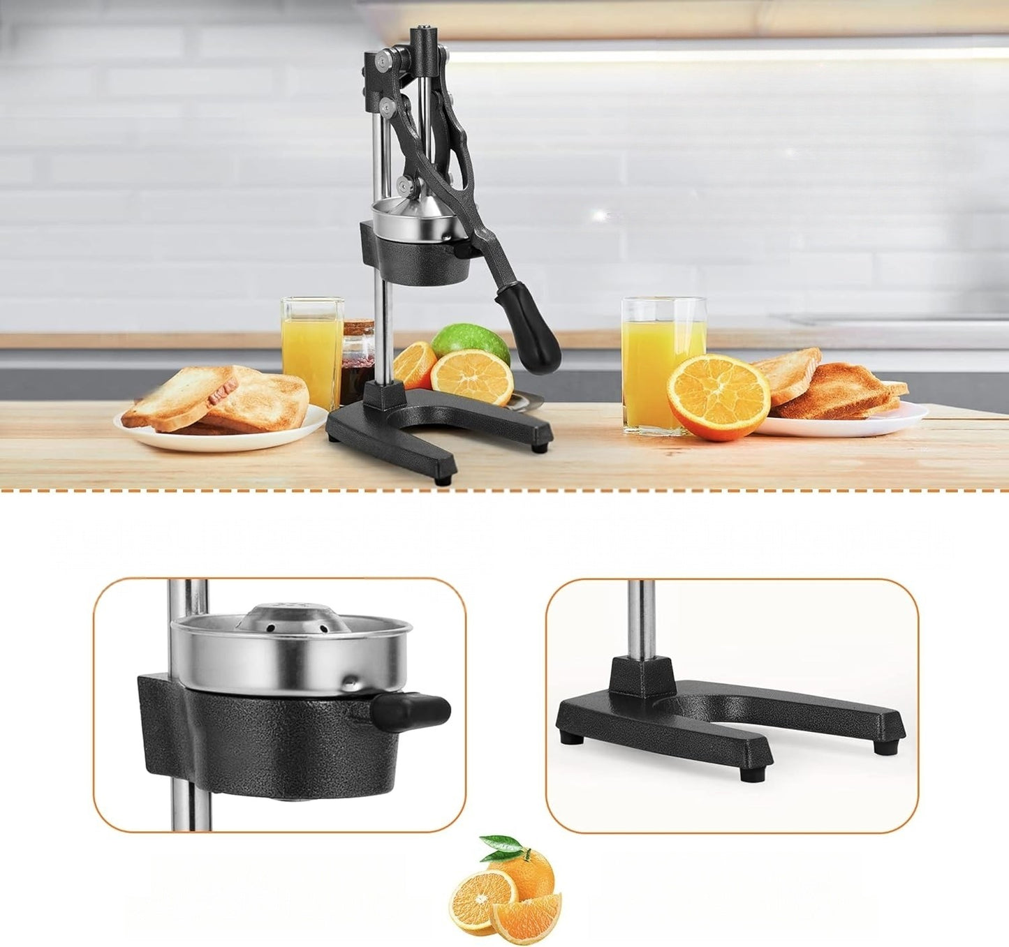 Storcator Manual Profesional din Fonta si Otel Inoxidabil - Presa pentru Stors Fructe