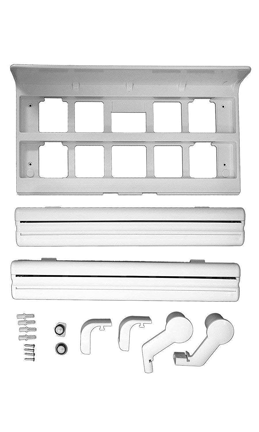 Dispenser De Bucătărie 4 În 1 | Pentru Folie Alimentară, Hârtie De Bucătărie Și Folie De Aluminiu | Cu Suport De Depozitare