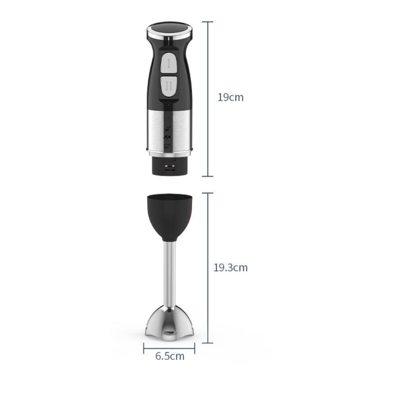 Blender Vertical 500W cu 2 Viteze, Tocător, Tel și Pahar Gradat de 600 ml