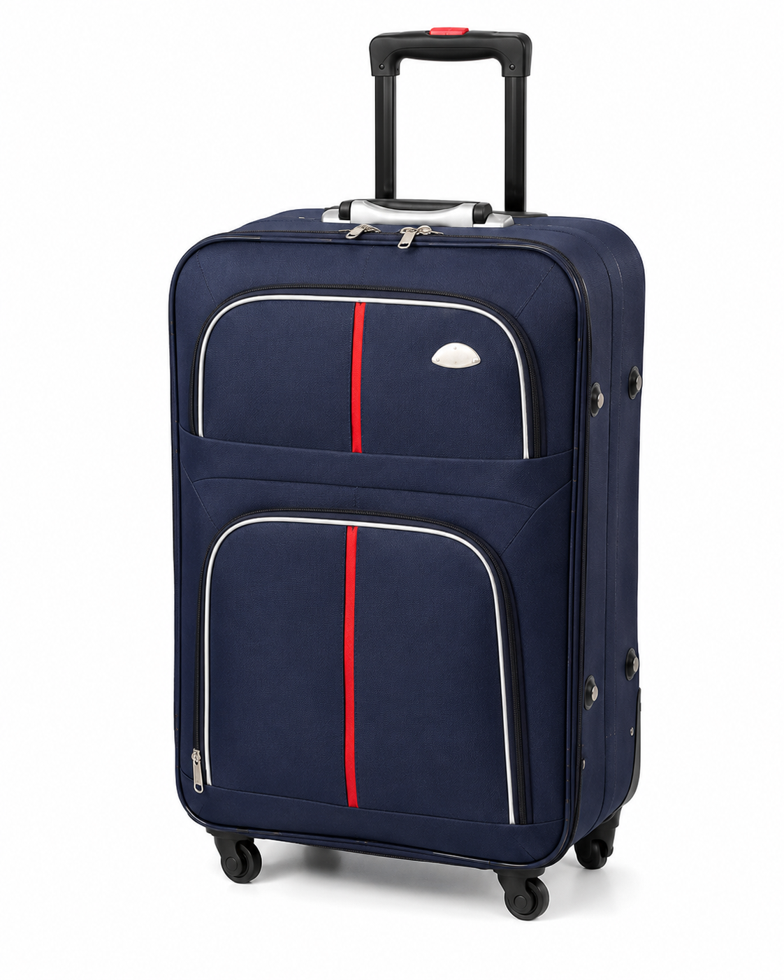 Set 3 Valize de Calatorie | 57 / 70 / 80 cm | Textil + Plastic | Negru / Maro