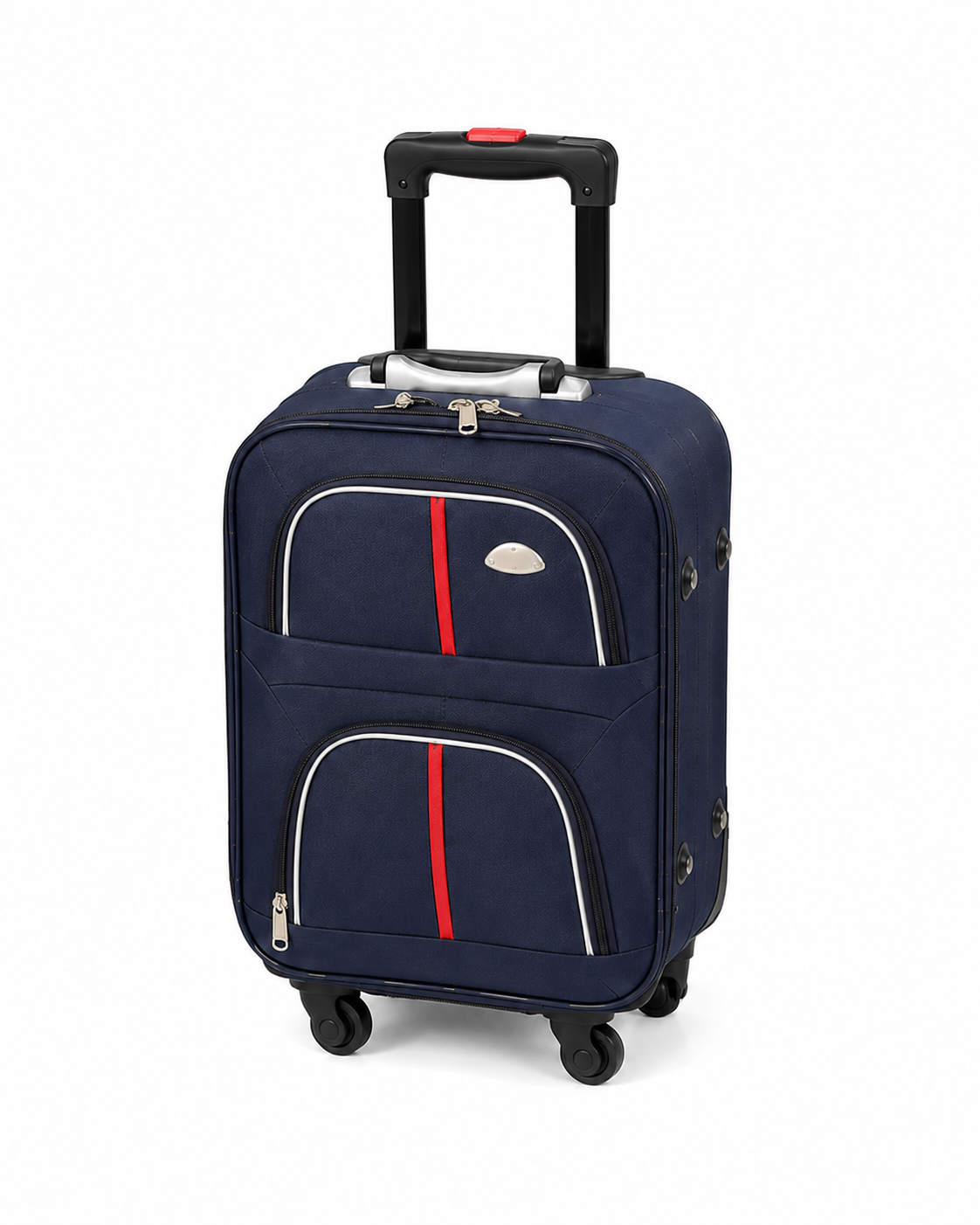 Set 3 Valize de Calatorie | 57 / 70 / 80 cm | Textil + Plastic | Negru / Maro