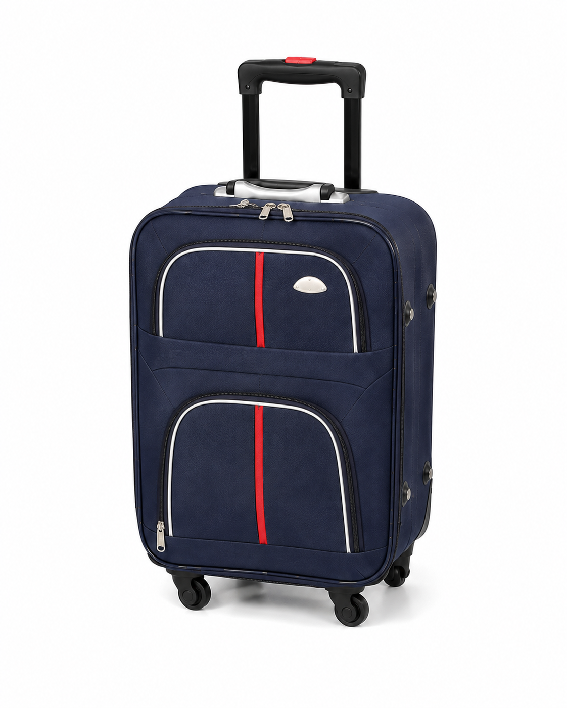 Set 3 Valize de Calatorie | 57 / 70 / 80 cm | Textil + Plastic | Negru / Maro