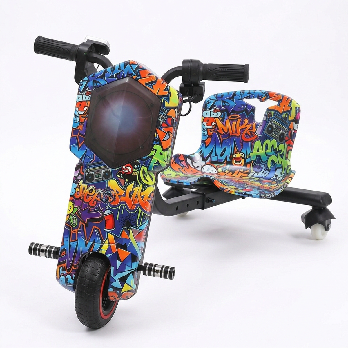 Tricicletă Electrică de Drift pentru Copii 350W, 36V, Bluetooth, LED, Design Graffiti
