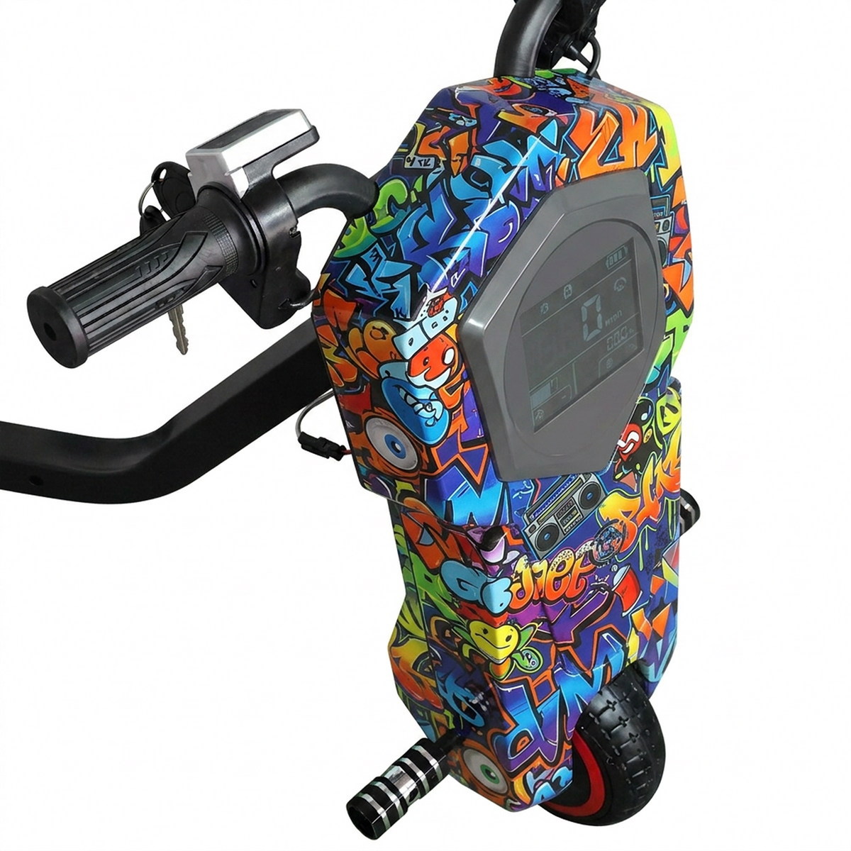Tricicletă Electrică de Drift pentru Copii 350W, 36V, Bluetooth, LED, Design Graffiti