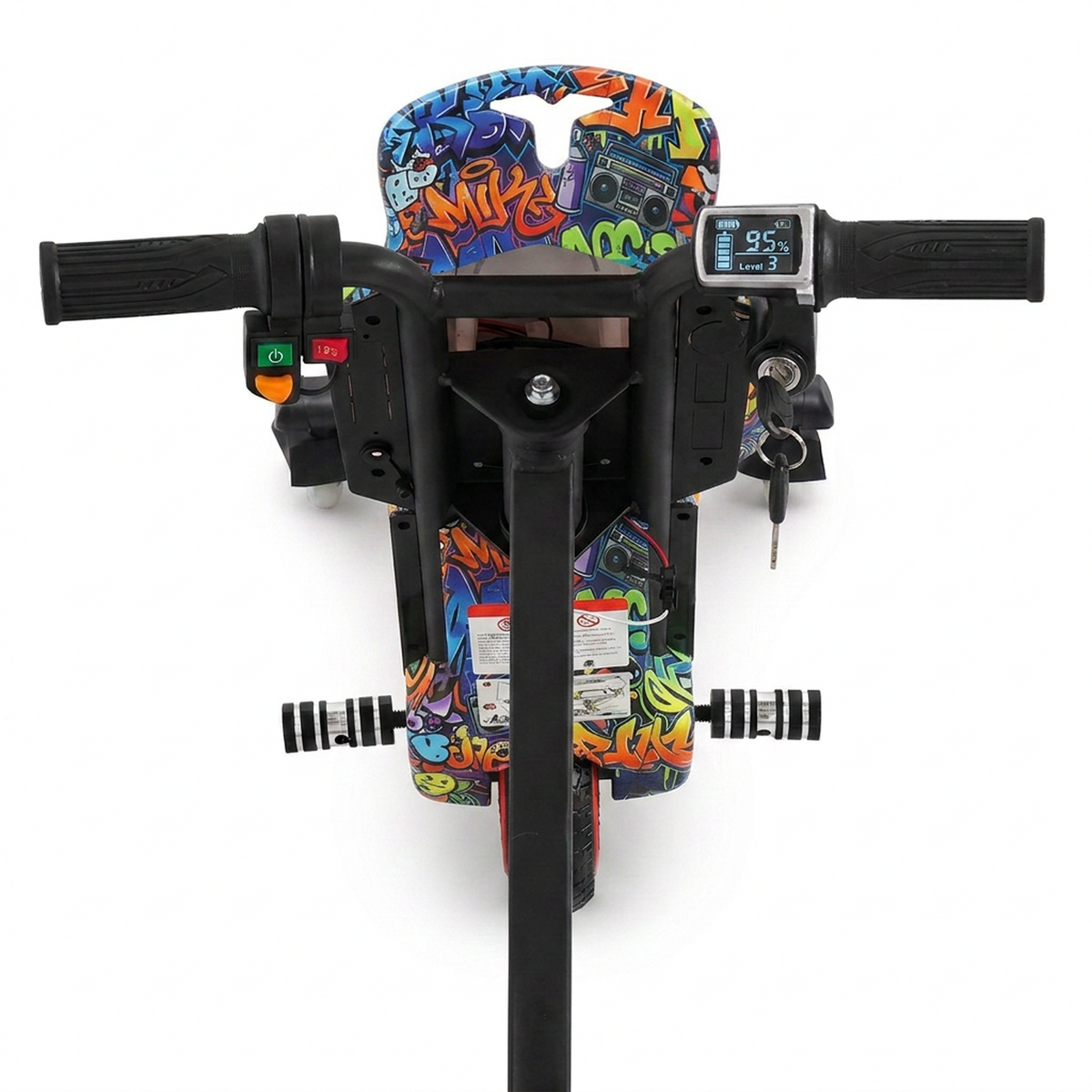 Tricicletă Electrică de Drift pentru Copii 350W, 36V, Bluetooth, LED, Design Graffiti