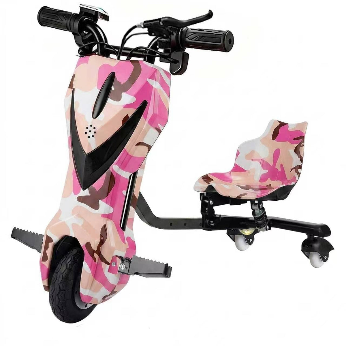 Trotinetă Electrică de Drift pentru Copii 36V, 250W, 3 Roți, Camo Pink