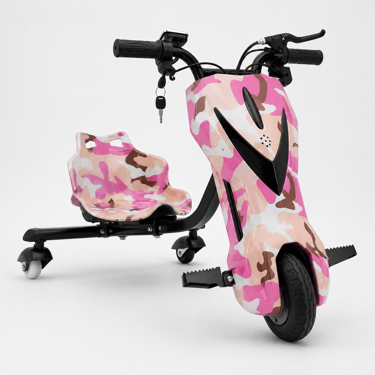 Trotinetă Electrică de Drift pentru Copii 36V, 250W, 3 Roți, Camo Pink