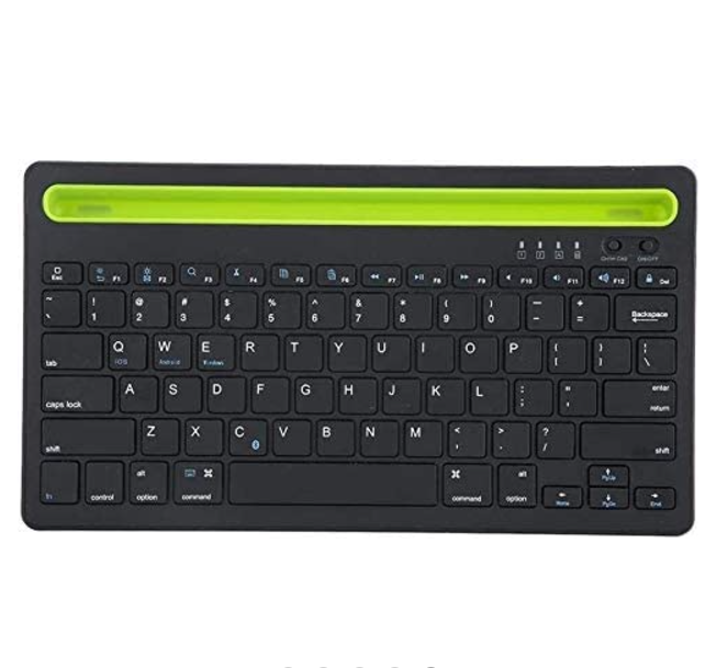 Tastatură Bluetooth cu Suport pentru Tabletă și Telefon, 2 Canale, iOS, Android și Windows