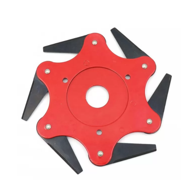 Disc cu 6 cutite pliabile pentru motocoasa, 255x25.4 mm