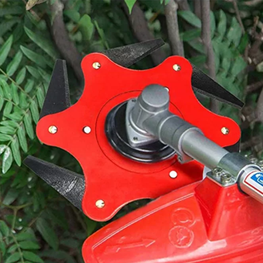 Disc cu 6 cutite pliabile pentru motocoasa, 255x25.4 mm