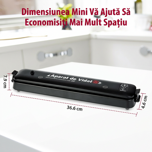 Aparat de Sigilat si Vidat Alimente | 220V 90W | Mod Automat si Manual | Indicator LED | Alimente Uscate si Umede | Compact Portabil