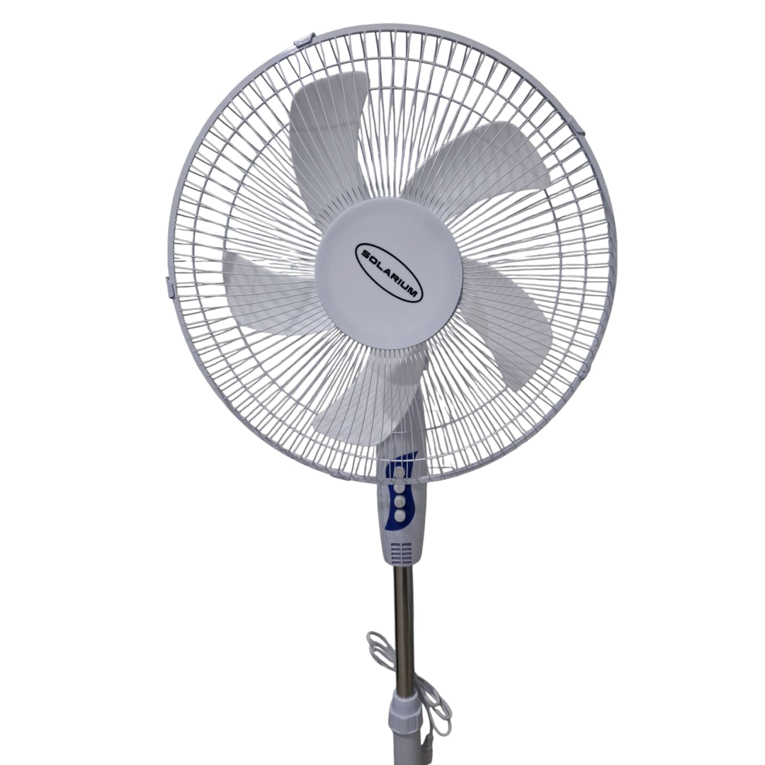 Ventilator cu Picior 40W | Diametru 40cm | Inaltime Reglabila 100-118cm | 3 Trepte Viteza | Oscilatie 90° | Alb | 56.6dB