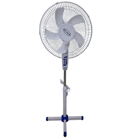 Ventilator cu Picior 40W | Diametru 40cm | Inaltime Reglabila 100-118cm | 3 Trepte Viteza | Oscilatie 90° | Alb | 56.6dB