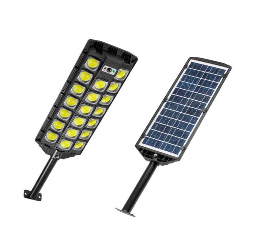 Lampă Stradală Solară 120W cu LED COB, Senzor de Mișcare, Telecomandă și Kit de Montaj