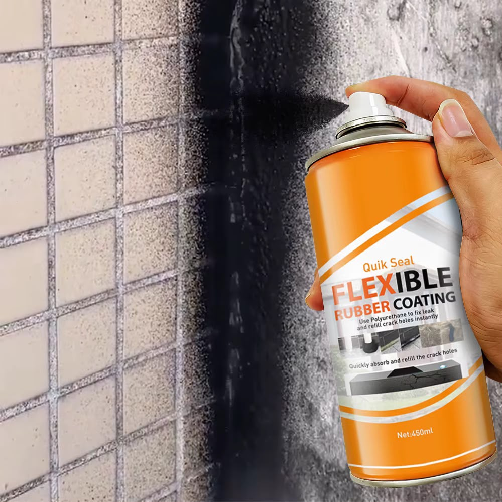 Spray Cauciuc Lichid pentru Etansare si Impermeabilizare | Aplicare Rapida | Rezistent la Apa | pentru Beton, PVC, ABS si MDF