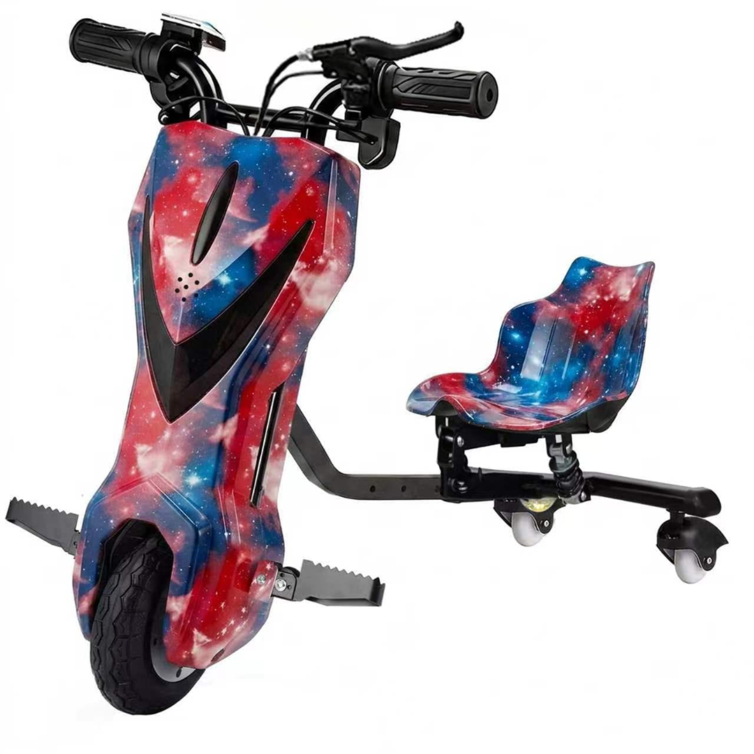 Trotinetă Electrică de Drift pentru Copii 36V, 250W, 3 Roți, Design Galaxy