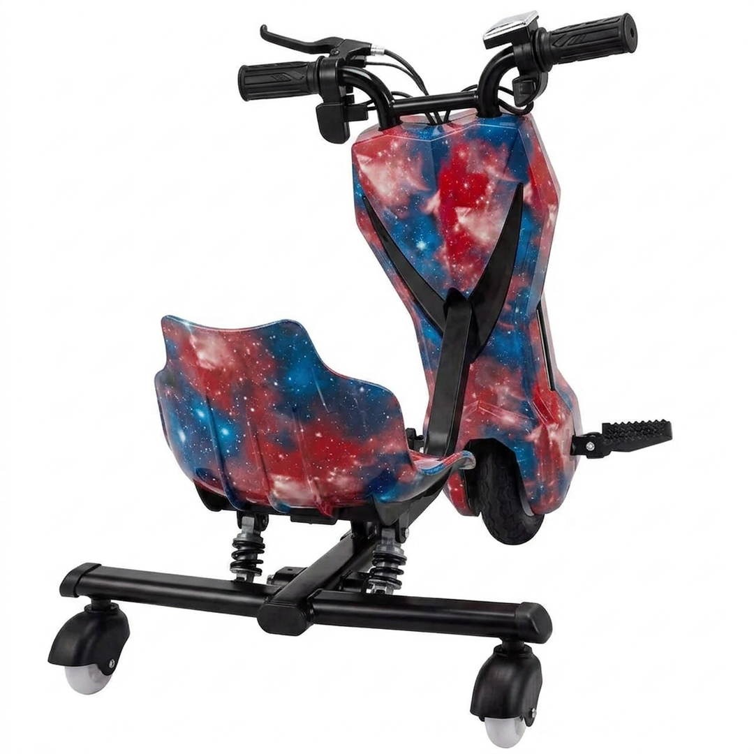 Trotinetă Electrică de Drift pentru Copii 36V, 250W, 3 Roți, Design Galaxy